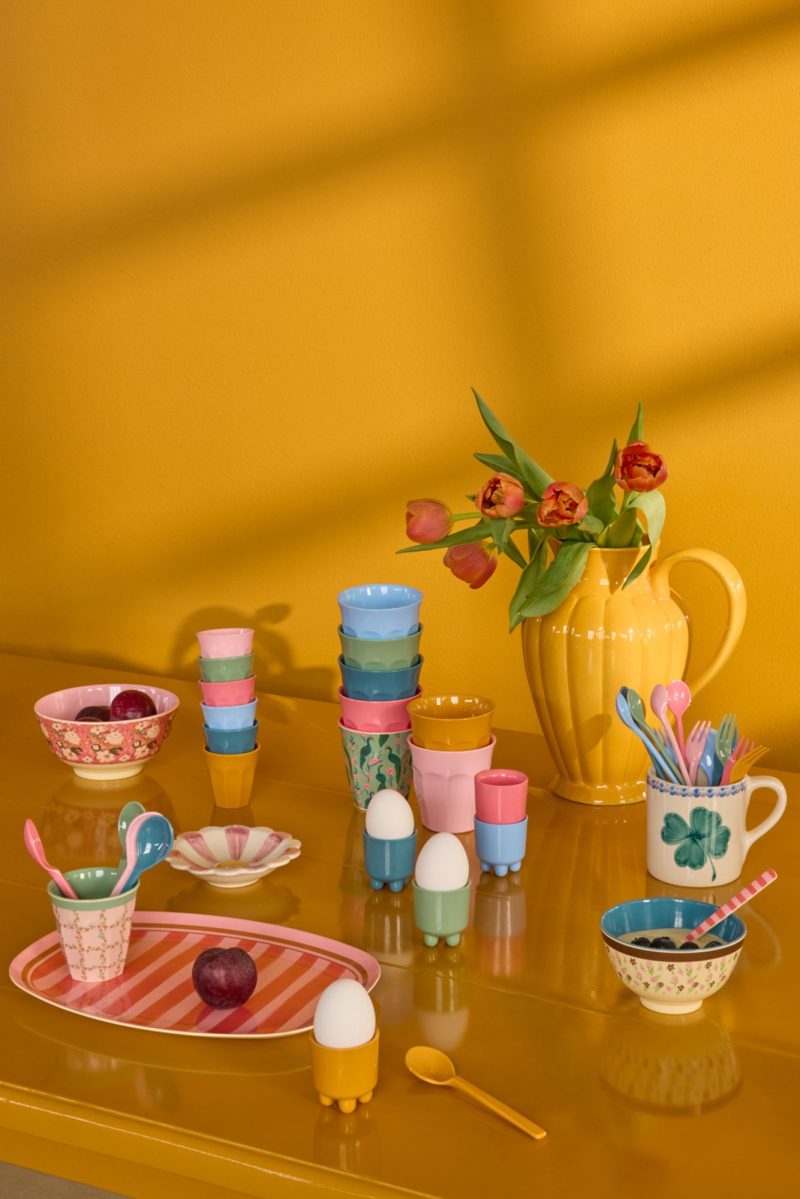 Medium Bowl - Coral - Allison Flower Print