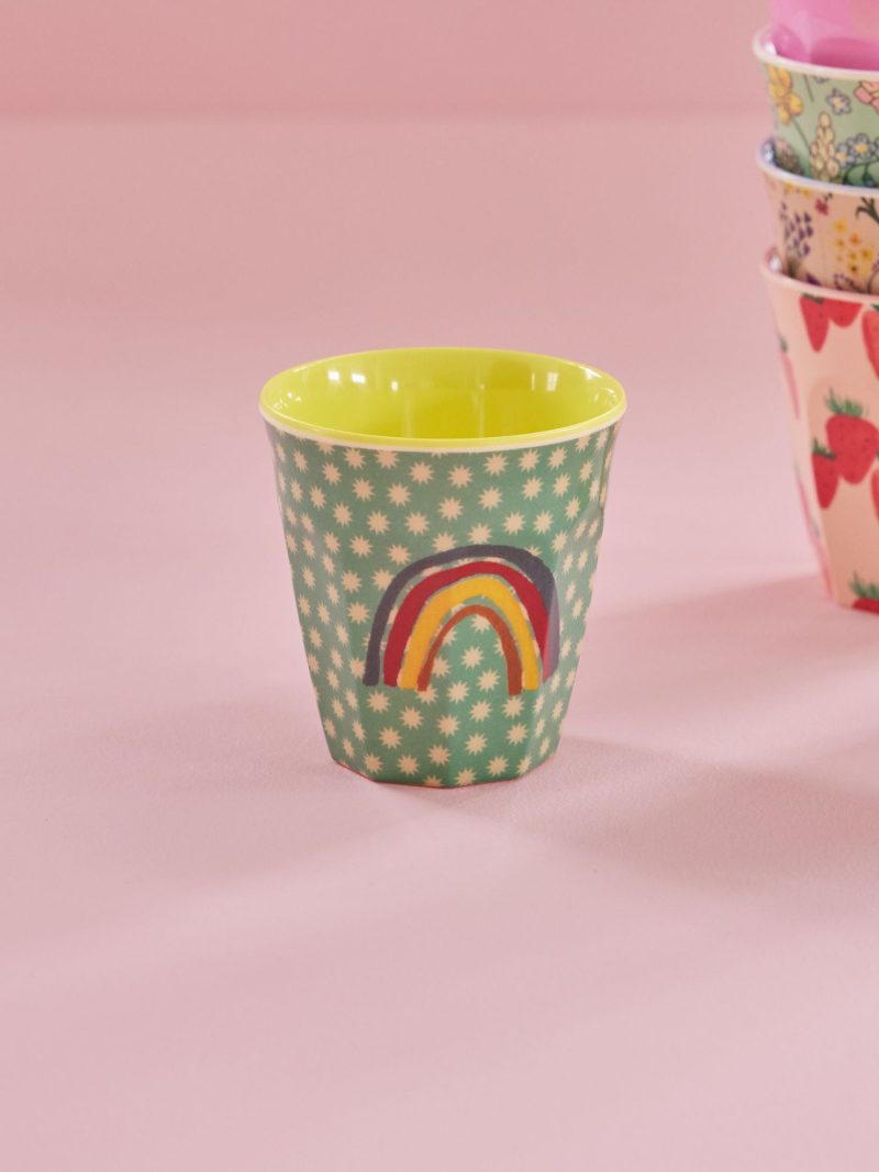 Medium Cup - Multicolor - Rainbow and Stars Print