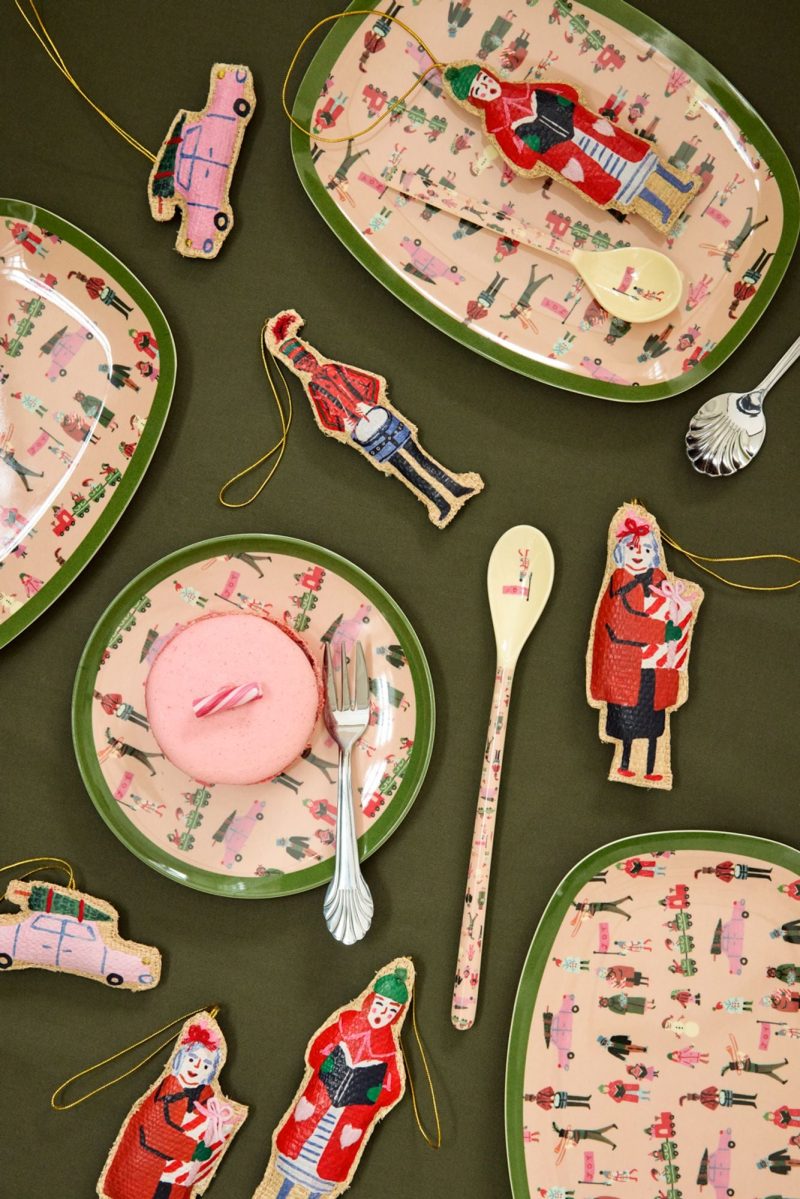 Latte Spoon - Dusty Pink - Holiday Print
