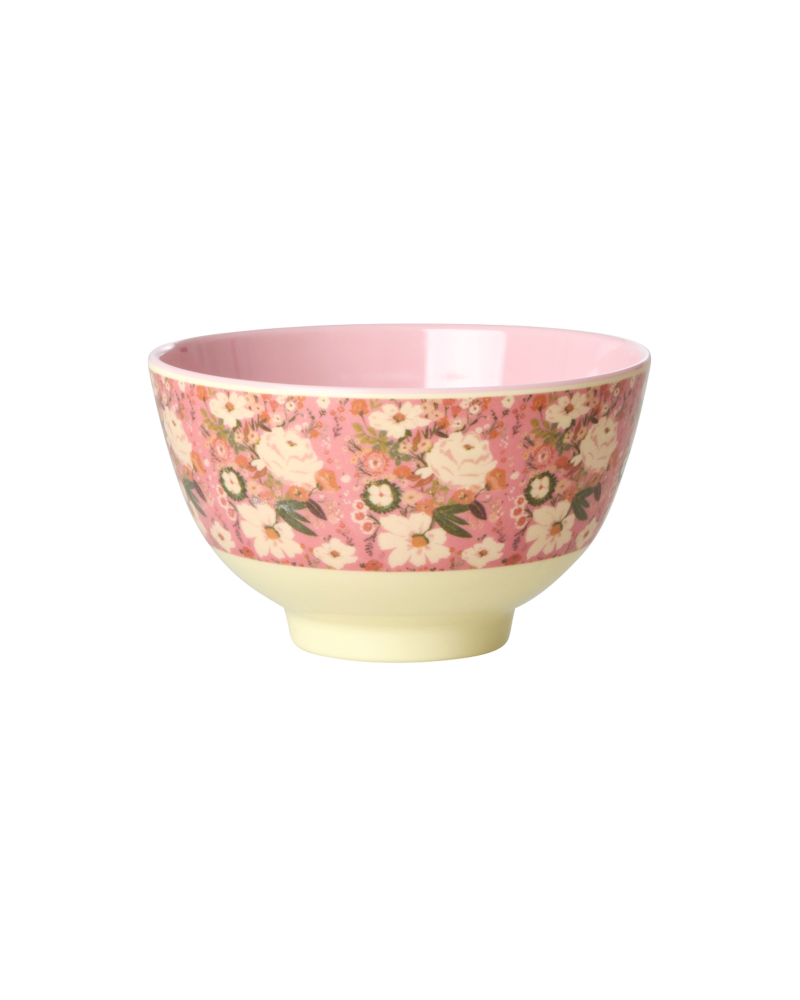 Small Bowl - Coral - Allison Flower Print