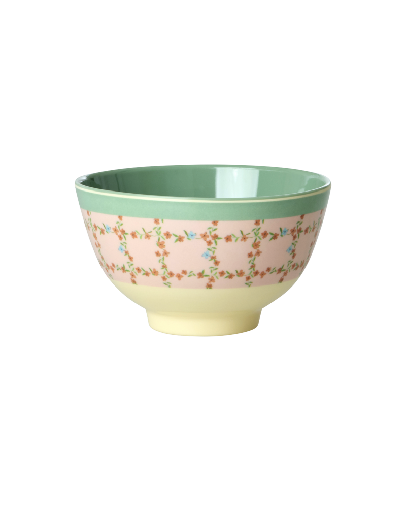Small Bowl - Soft Pink - Checkered Stencil Print