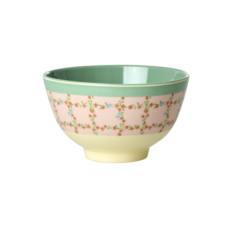 Small Bowl - Soft Pink - Checkered Stencil Print