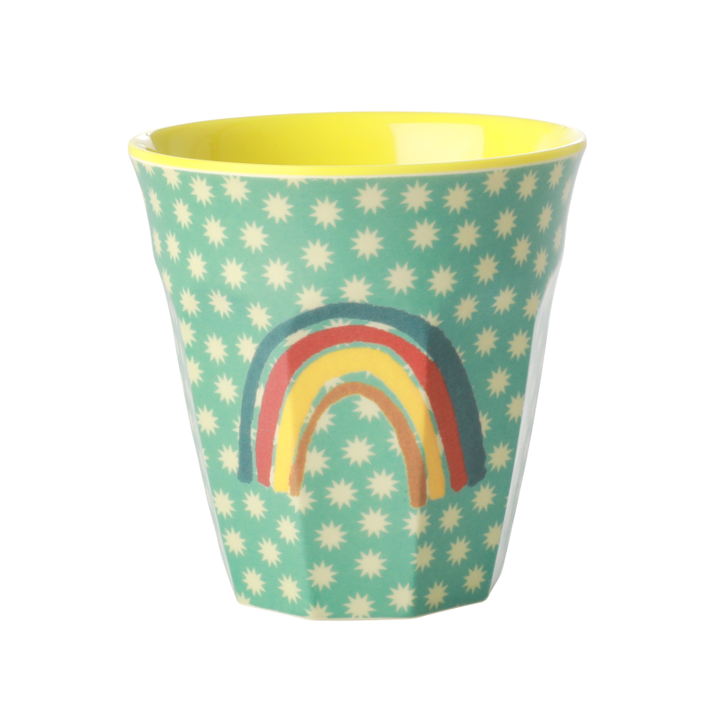 Medium Cup - Multicolor - Rainbow and Stars Print