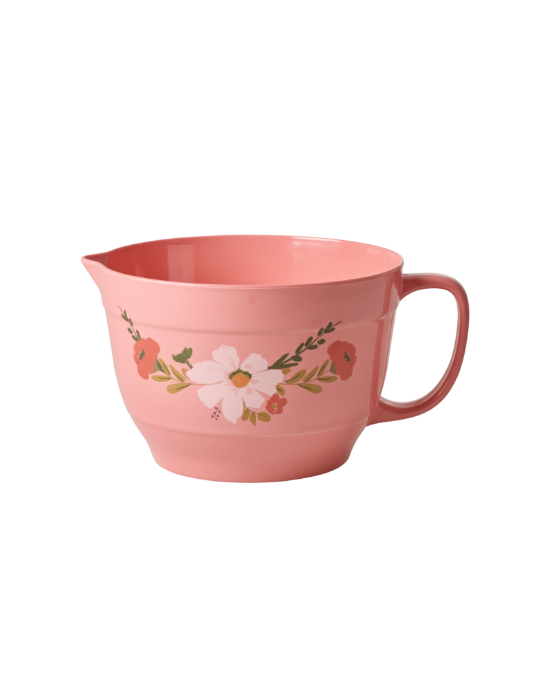 Large Mixing Bowl - Coral - Allison Flower Print