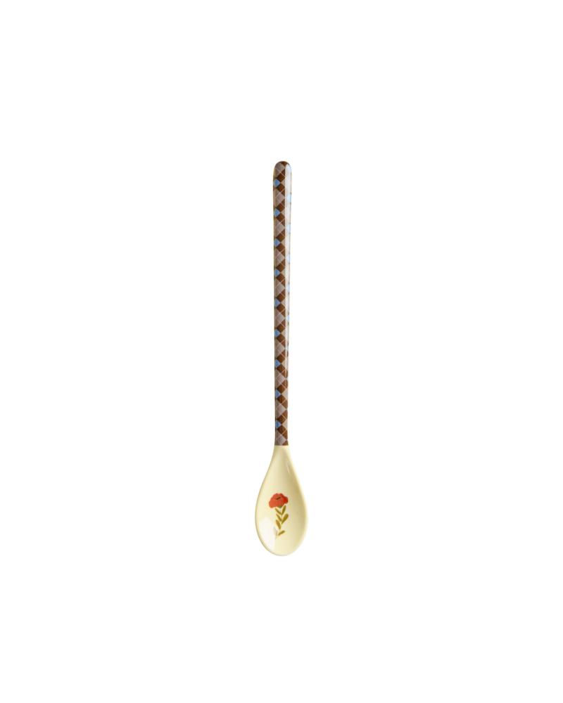 Latte Spoon - Brown - Gorgeous Tile Print