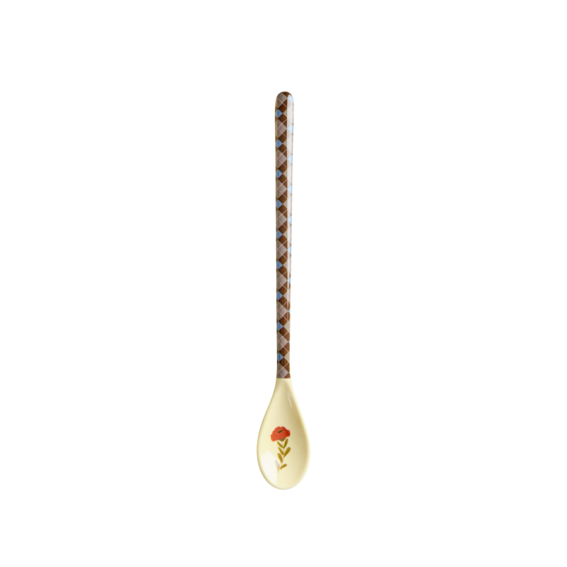 Latte Spoon - Brown - Gorgeous Tile Print