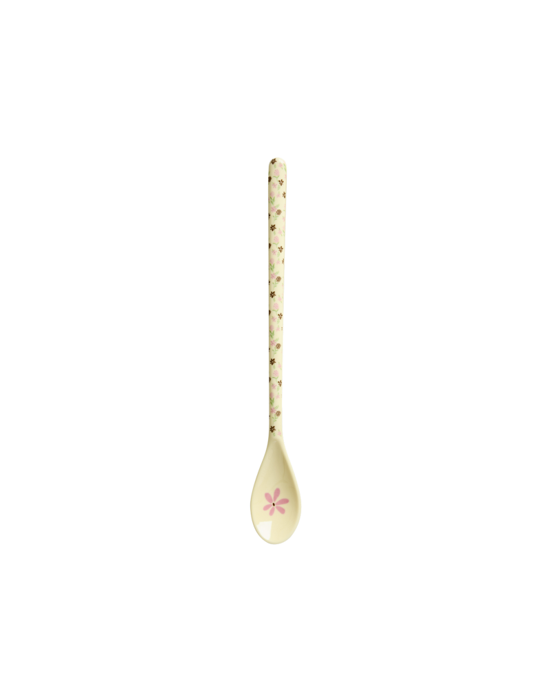 Latte Spoon - Cream - Hacienda Flower Print