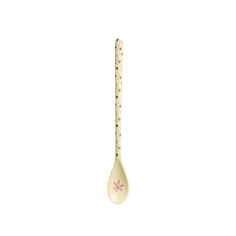 Latte Spoon - Cream - Hacienda Flower Print