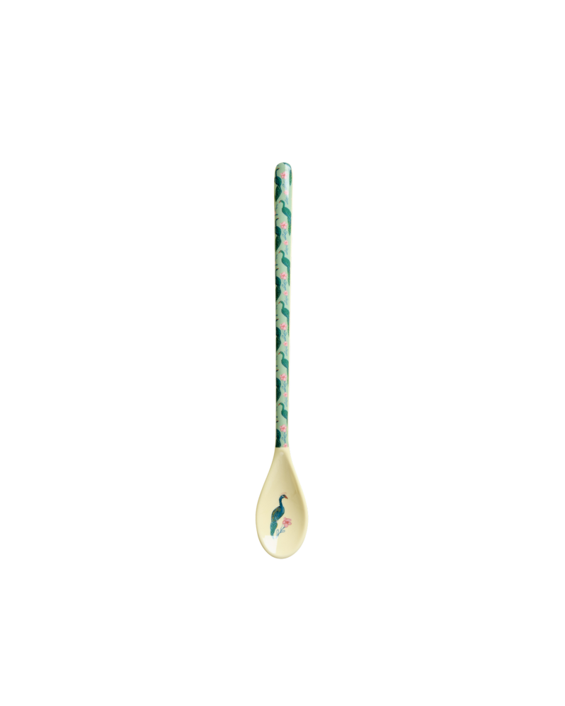 Latte Spoon - Green - Peacock Power Print