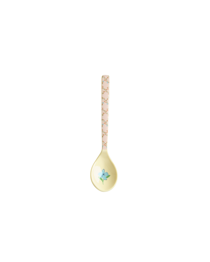 Teaspoon - Cream - Checkered Stencil Print