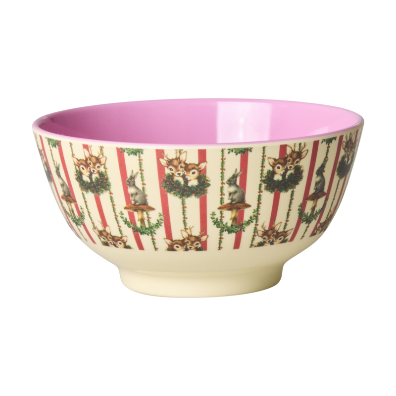 Medium Bowl - Cream - Sweet Forest Print